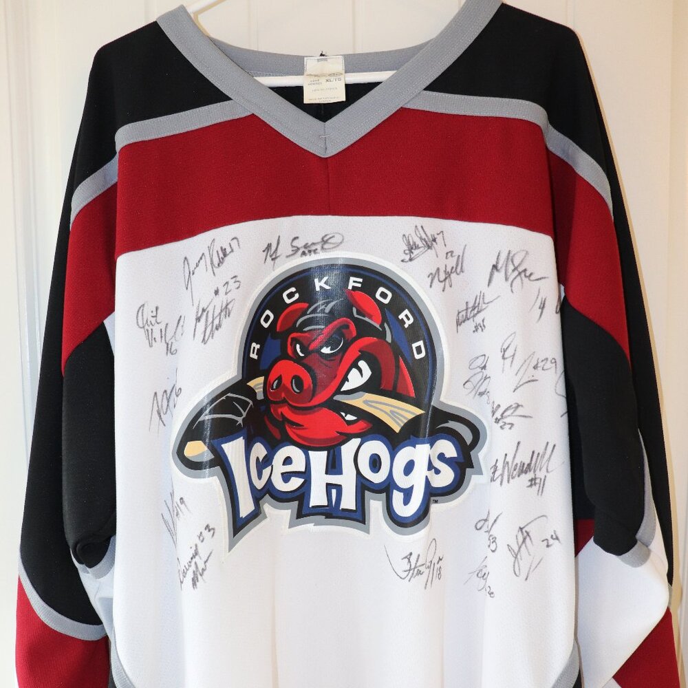 UHL Rockford IceHogs Team Signed Hockey Jersey